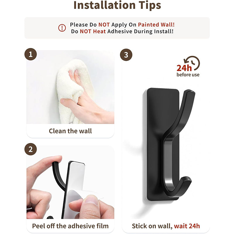 Heavy-Duty Adhesive Hooks – Multi-Pack