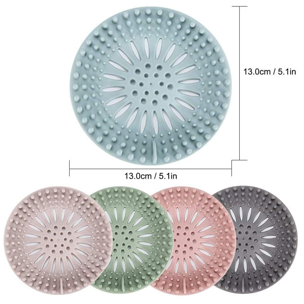 Silicone Shower Drain Hair Catcher – Multi-Pack