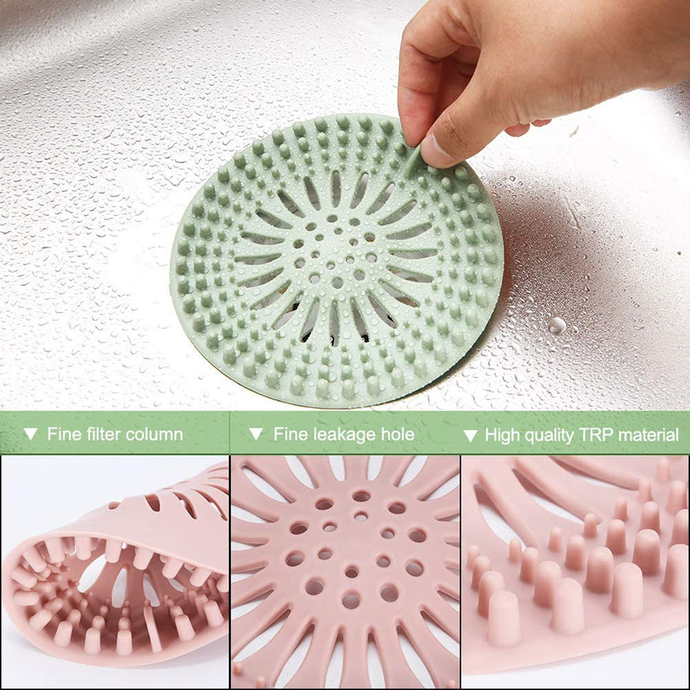 Silicone Shower Drain Hair Catcher – Multi-Pack