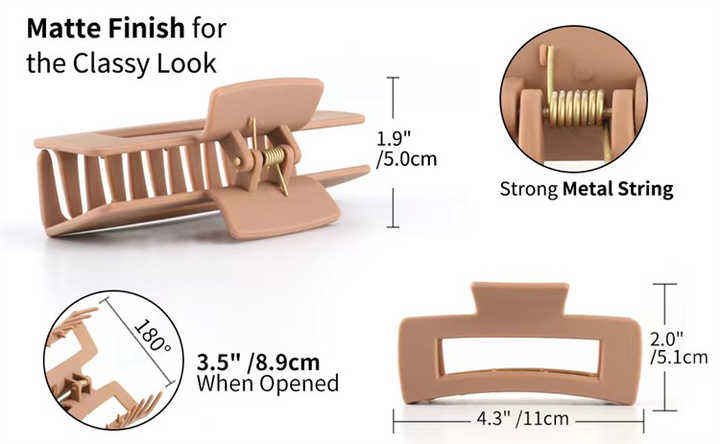 Premium Hair Claw Clips – Multi-Pack